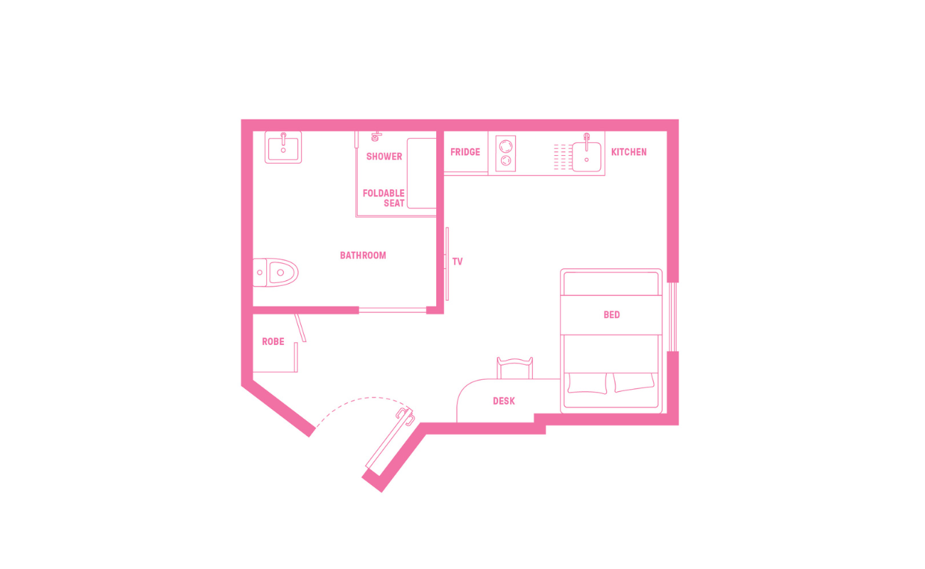 Medium Studio Apartment - Double Bed