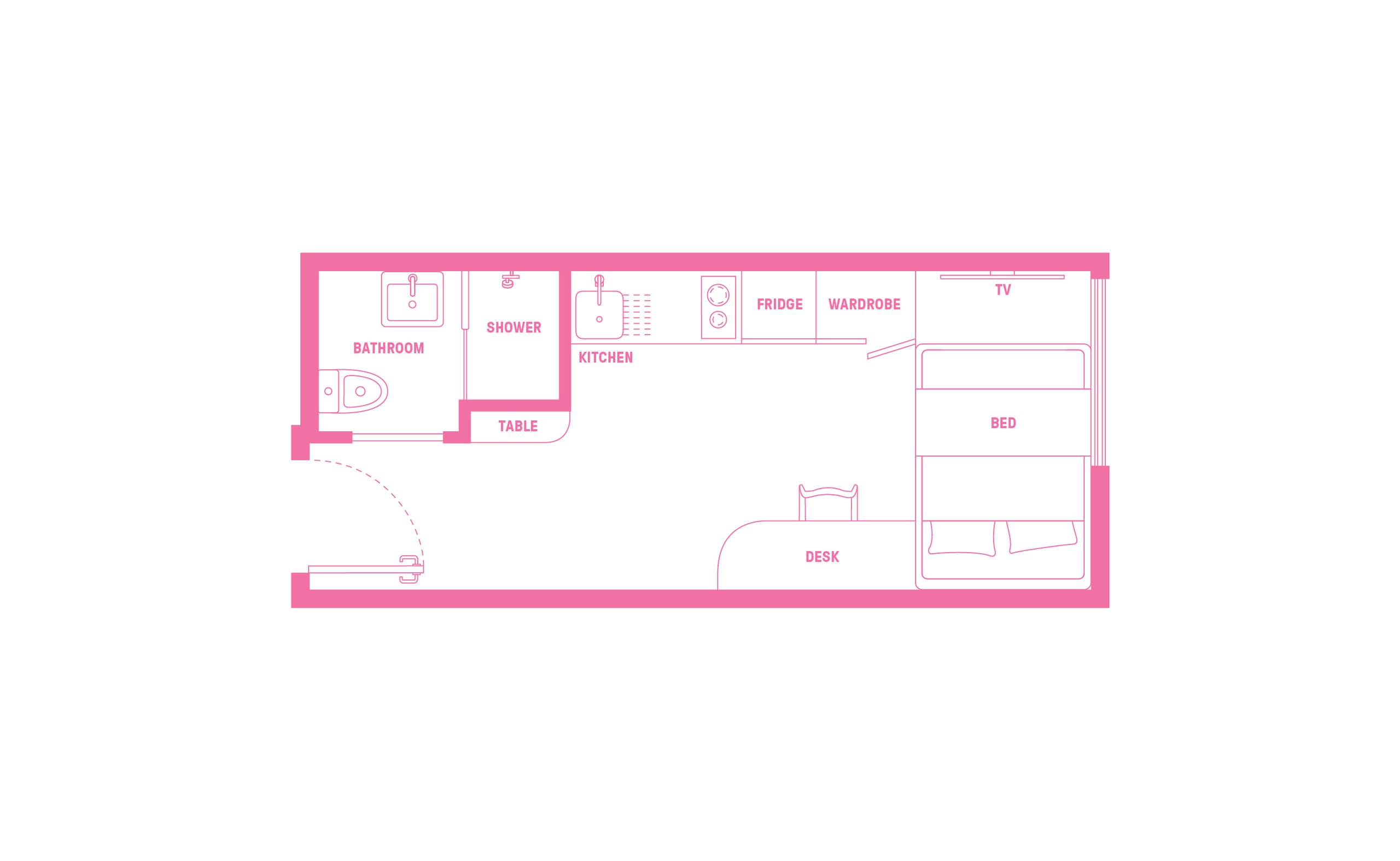 Studio Apartment - Double Bed
