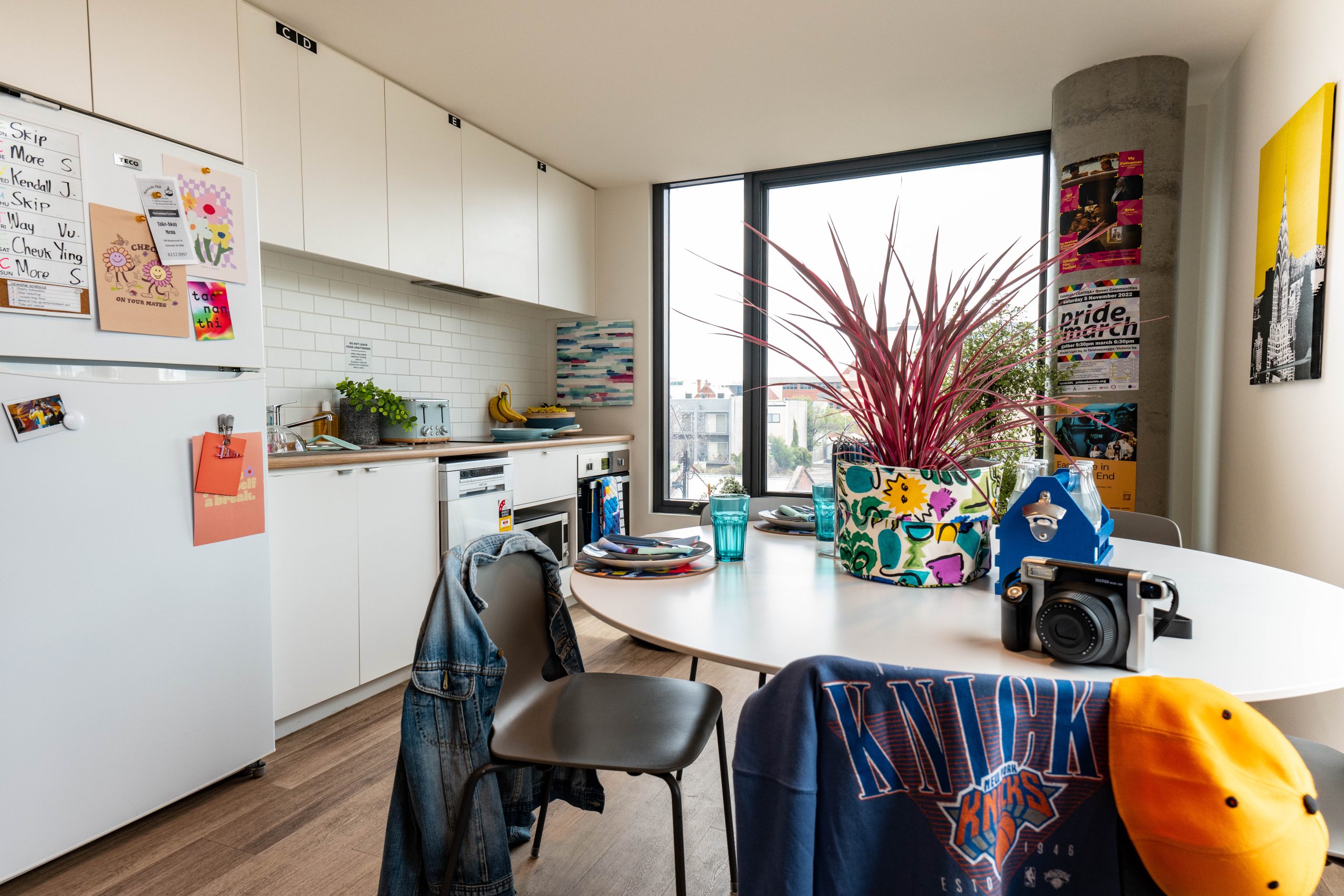 Lifestyle shot of shared living area in the large shared apartment at Scape Waymouth