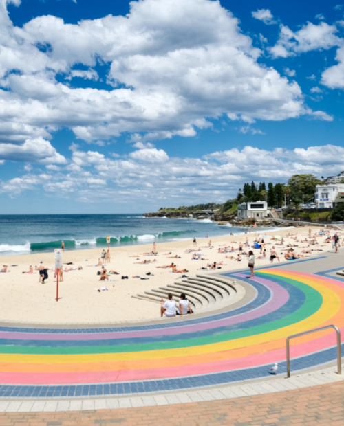 Coogee beach rainbow stairs