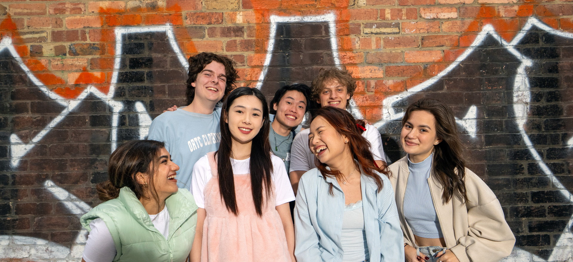 Students standing in a laneway in Melbourne